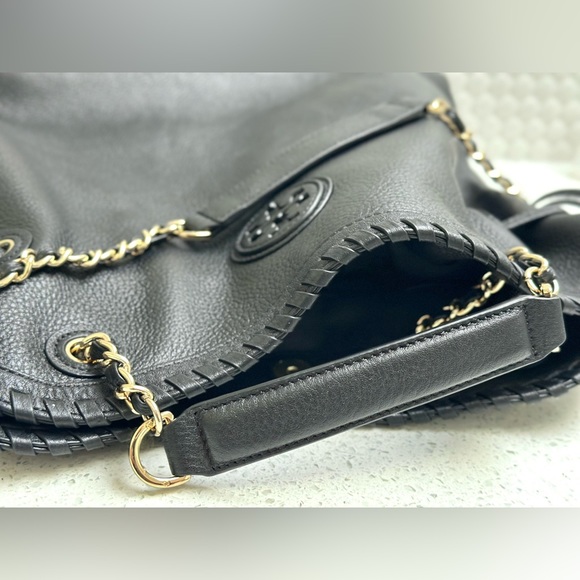 Tory Burch Thea Slouchy black leather handbag Large 14X16" - Picture 3 of 4